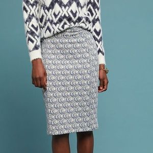 Anthropologie Maeve Emmy Textured Pencil Skirt